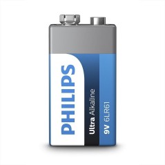 Philips Ultra Alkaline 9V Battery - Reliable Power for Your Devices | Long-lasting Performance - 8712581557133